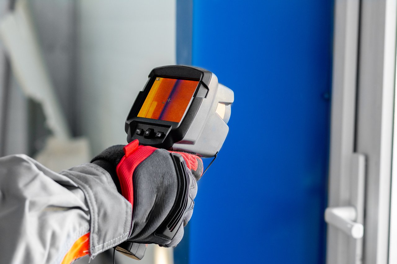 Thermal imaging. A thermal imager in the hands of an electrician conducting an inspection of the equipment FIVE REASONS TO USE INFRARED (IR) INSPECTIONS FOR ELECTRICAL SAFETY